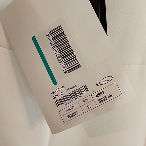 NWT Halston Heritage Leda One Shoulder Draped Satin Crepe Gown - Picture 14 of 16